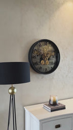 Moment Maker Luxury Designer Wall Clock With Moving Gear Mechanism Buy Wall Clock Online - Big (Steel Body)