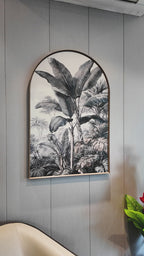 Banana Trees & Palms Embossed Wall Painting for Home & Item for Wall Decoration ( 35.5 x 23.5 Inches )