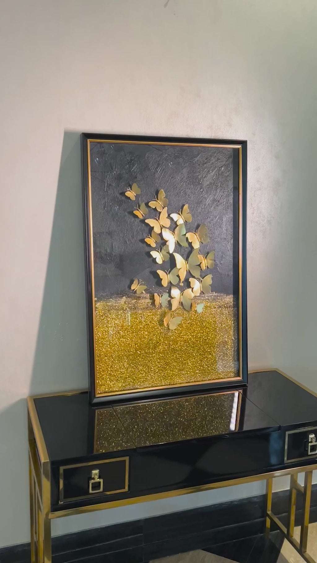 The Butterfly Effect Shadow Box Wall Decoration Piece - Black Frame