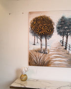 Village Guardians 100% Handmade Wall Painting for Home & Wall Decor Item (40 x 40 Inches)