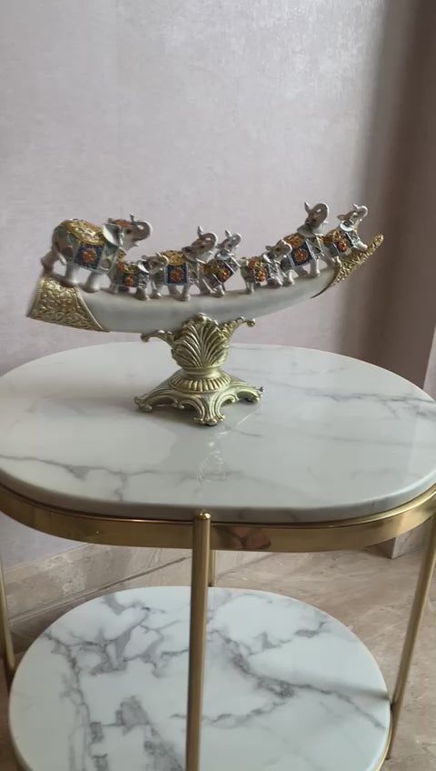 The Jaipur Royal Elephant Family Table Decoration Showpiece & Home Decoration Items