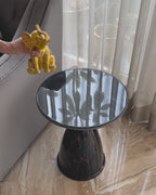 Obsidian Luxe Accent Side Table For Living Room