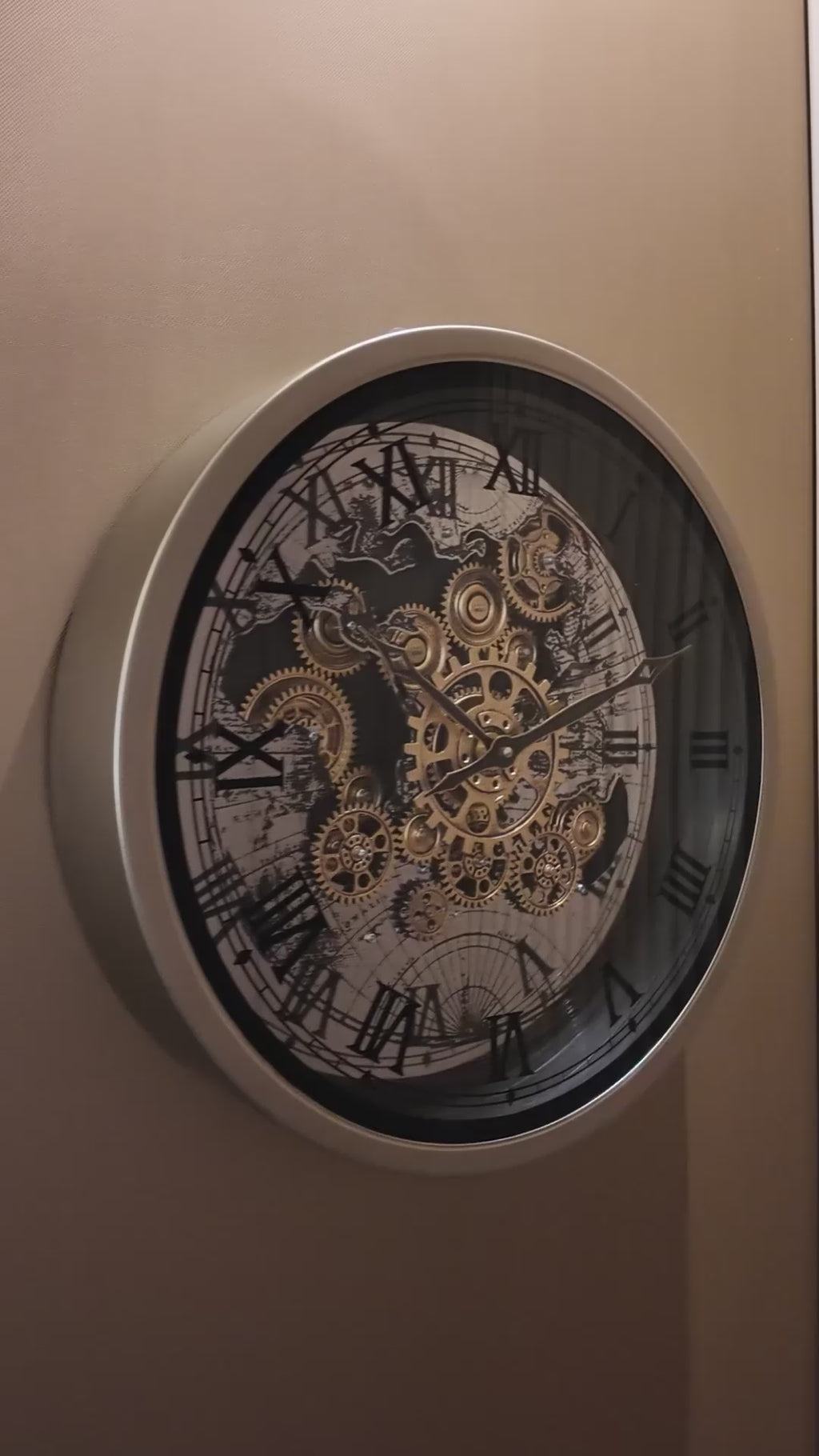 Time Traveller Wall Clock Luxury Designer Silent Movement Wall Clocks for the Home With Moving Gear Mechanism Buy Wall Clock Online (Steel Body) - Big
