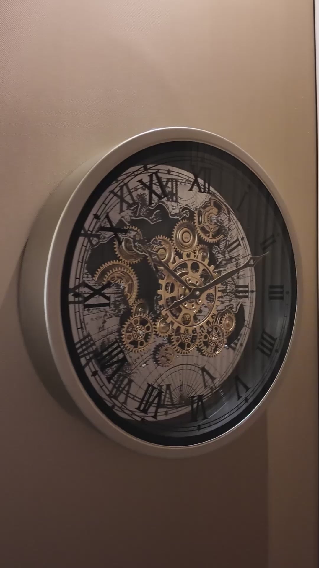 Time Traveller Wall Clock Luxury Designer Silent Movement Wall Clocks for the Home With Moving Gear Mechanism Buy Wall Clock Online (Steel Body) - Big