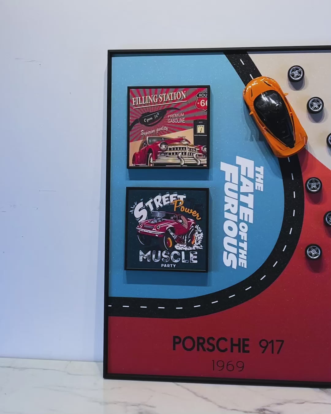 Porsche Passion Pop Art Shadow box