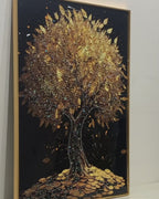 Glimmering Tree of Ethereal Beauty Crystal Glass Framed Wall Paintings