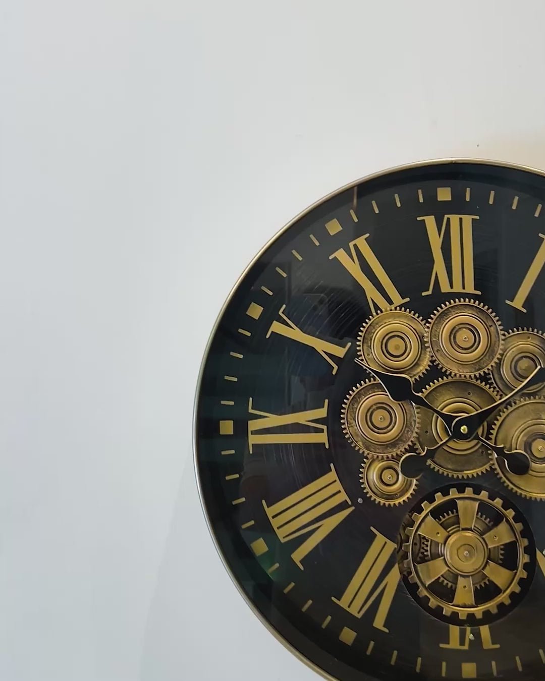 Time Lock Luxury Designer Watches Wall Clock Online With Moving Gear Mechanism Buy Wall Clock Online (Steel Body)