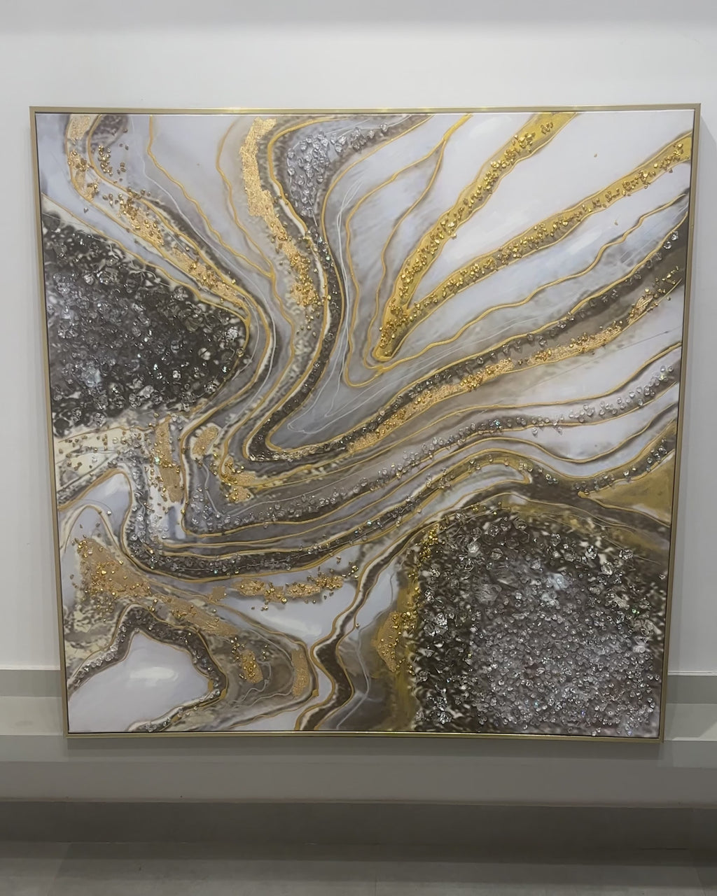 Sparkling Dreams Resin Art Wall Painting