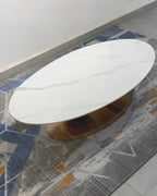 Amara Rose Gold Base Round Accent Table - Rose Gold (Stainless Steel)