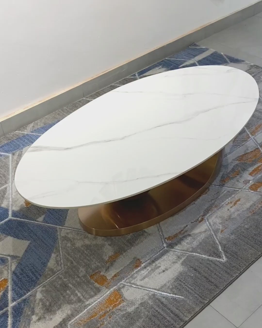 Amara Rose Gold Base Round Accent Table - Rose Gold (Stainless Steel)