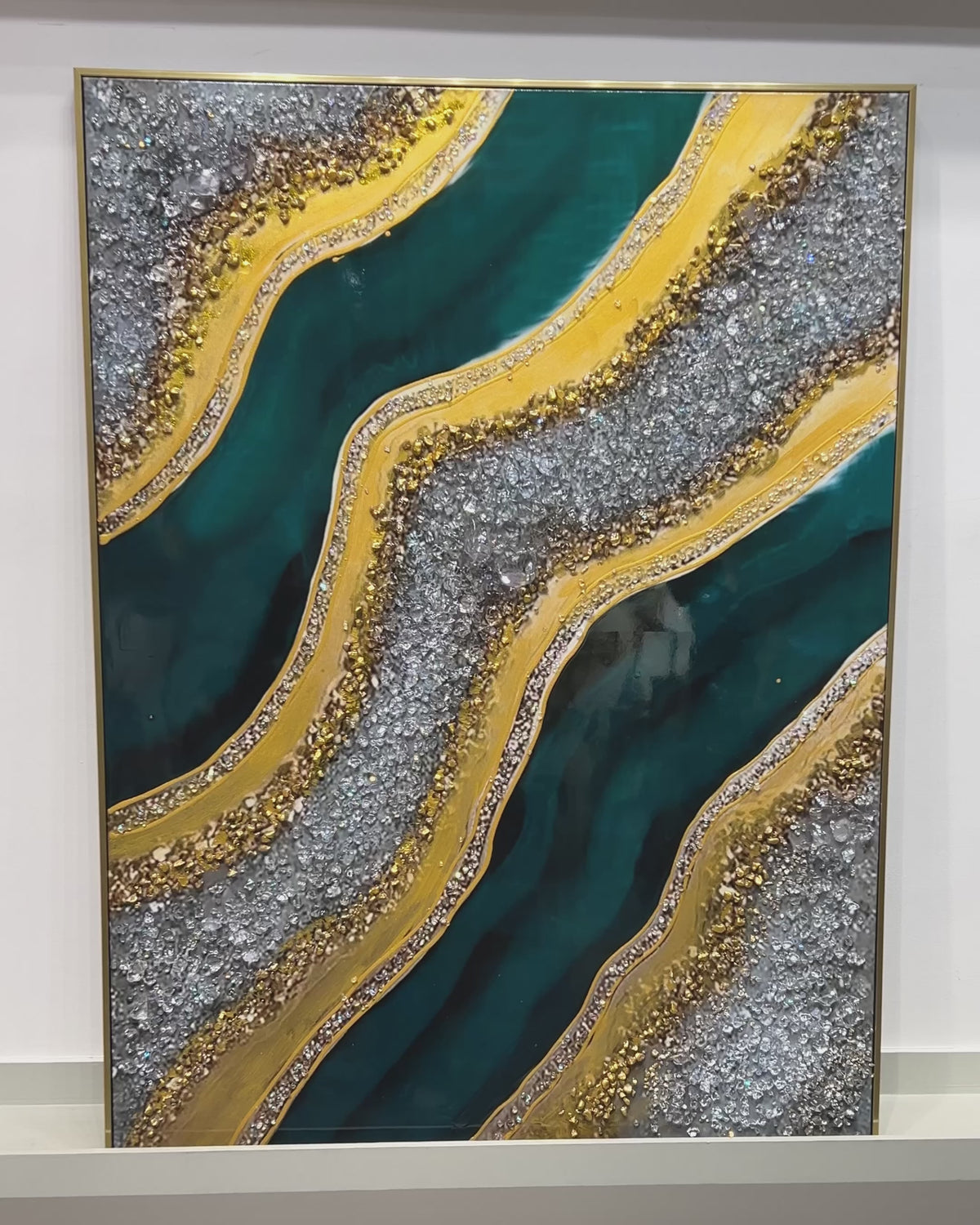 Glimmering Mirage Resin Art Wall Painting