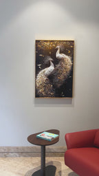 Majestic Peacock of Prosperity Crystal Glass Painting & Wall Decoration Items