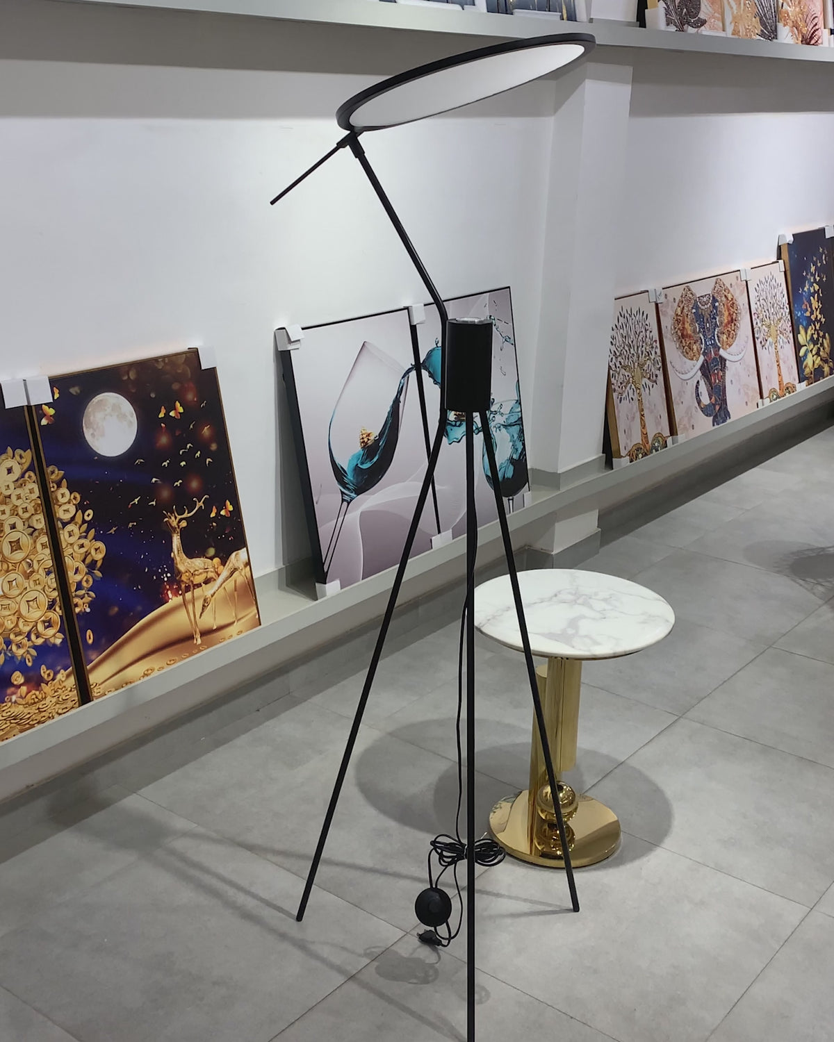 Modern Geometric Orb Designer Standing Lamp
