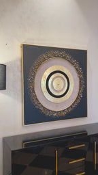 Golden Echoes Modern Wall Art (40 x 40 Inches)