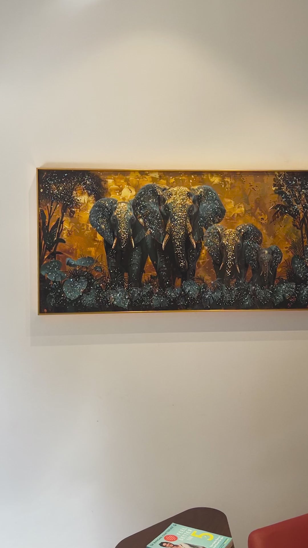 Jungle Guardians Crystal Glass Decorative Wall Painting for Home Wall