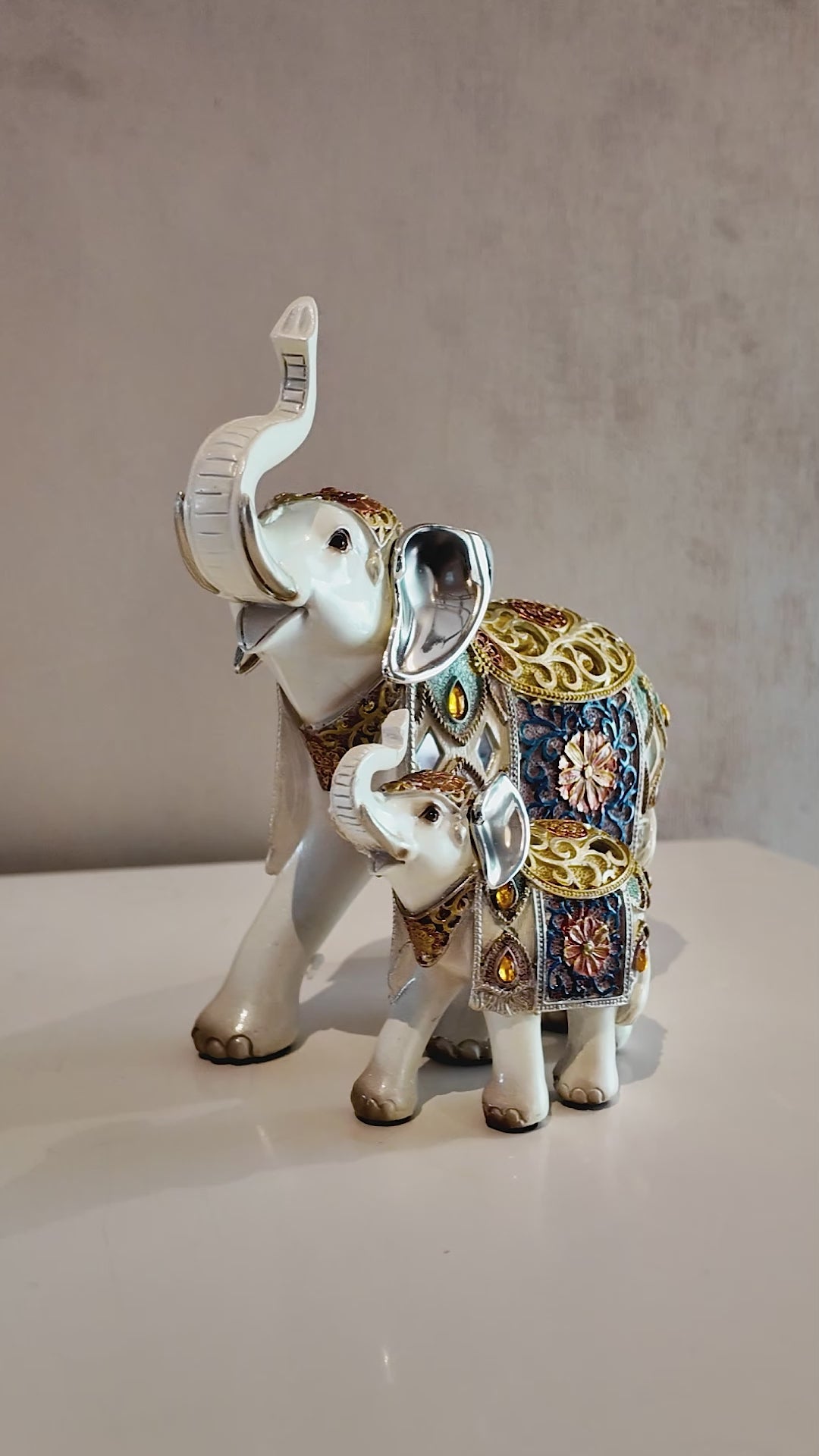 The Agra Royal Elephant Table Decoration Showpiece - Pair