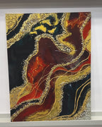Glittering Cosmos Resin Art Wall Painting
