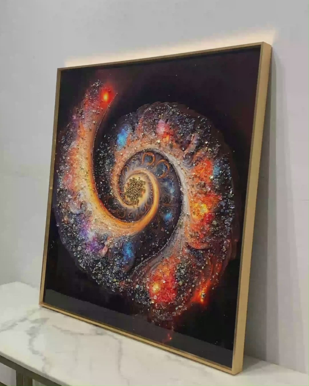 Galaxy Gleam Crystal Glass painting