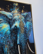 Elephantine Elegance Crystal Glass Wall Paintings For Home