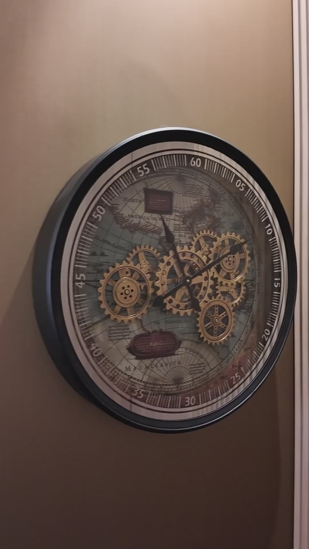 Timeless Tradition Luxury Designer Wall Clock For Living Room With Moving Gear Mechanism Buy Wall Clock Online - Medium (Steel Body)