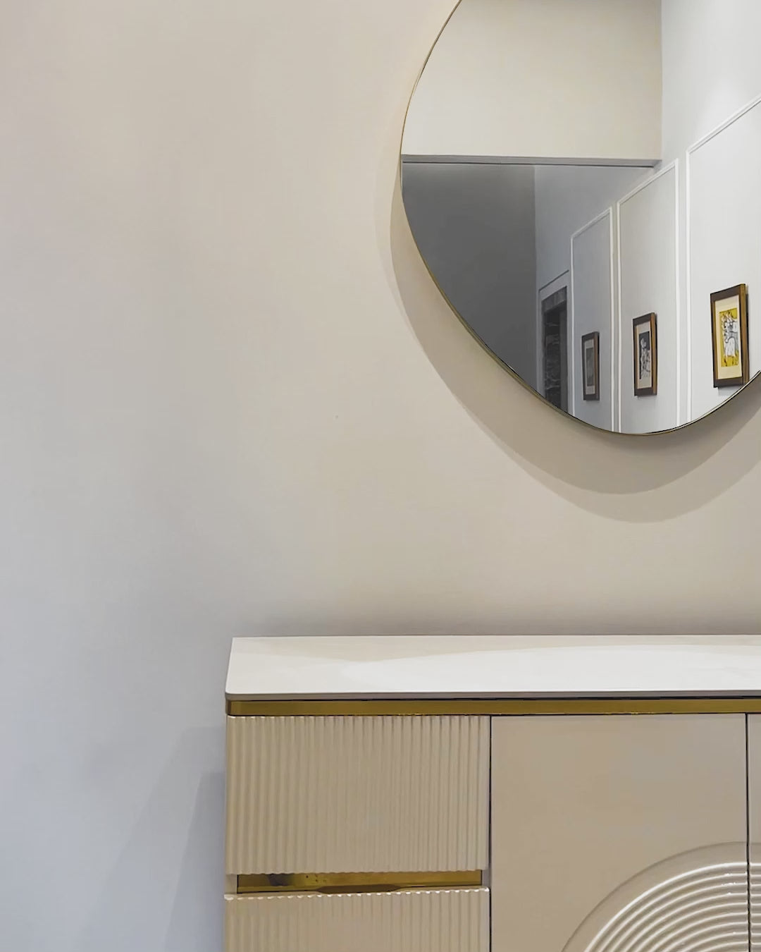 Snow Vortex Wooden Storage Cabinet and Console Table For Home & Crockery Storage Cabinet / Crockery Unit