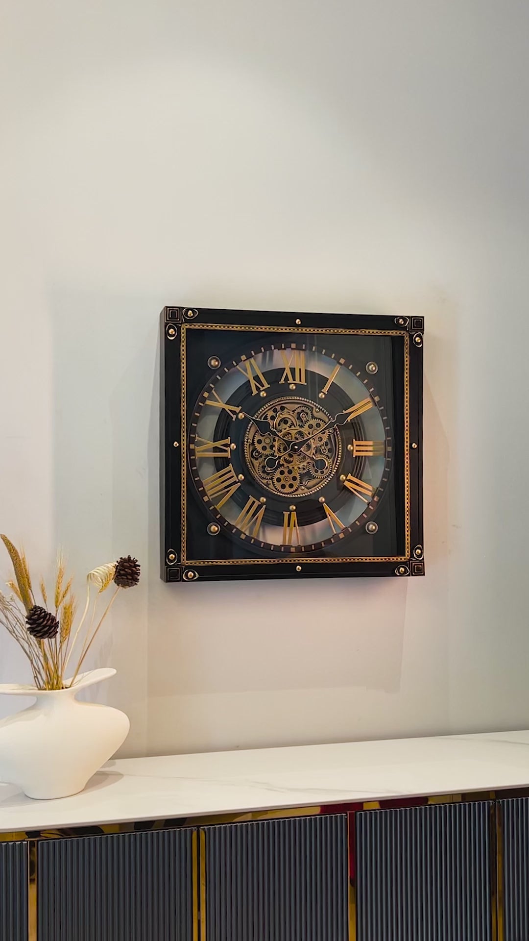 Journey of Hours  Luxury Designer Silent Movement Wall Clocks for the Home With Moving Gear Mechanism Buy Wall Clock Online (Steel Body)