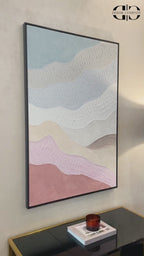 Waves of Expressio Wall Hand Paintings for Home ( 32 x 47 Inches ) (N)