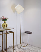 The Stanford Floor Lamp and Accent Table (With Wireless Charging Table)