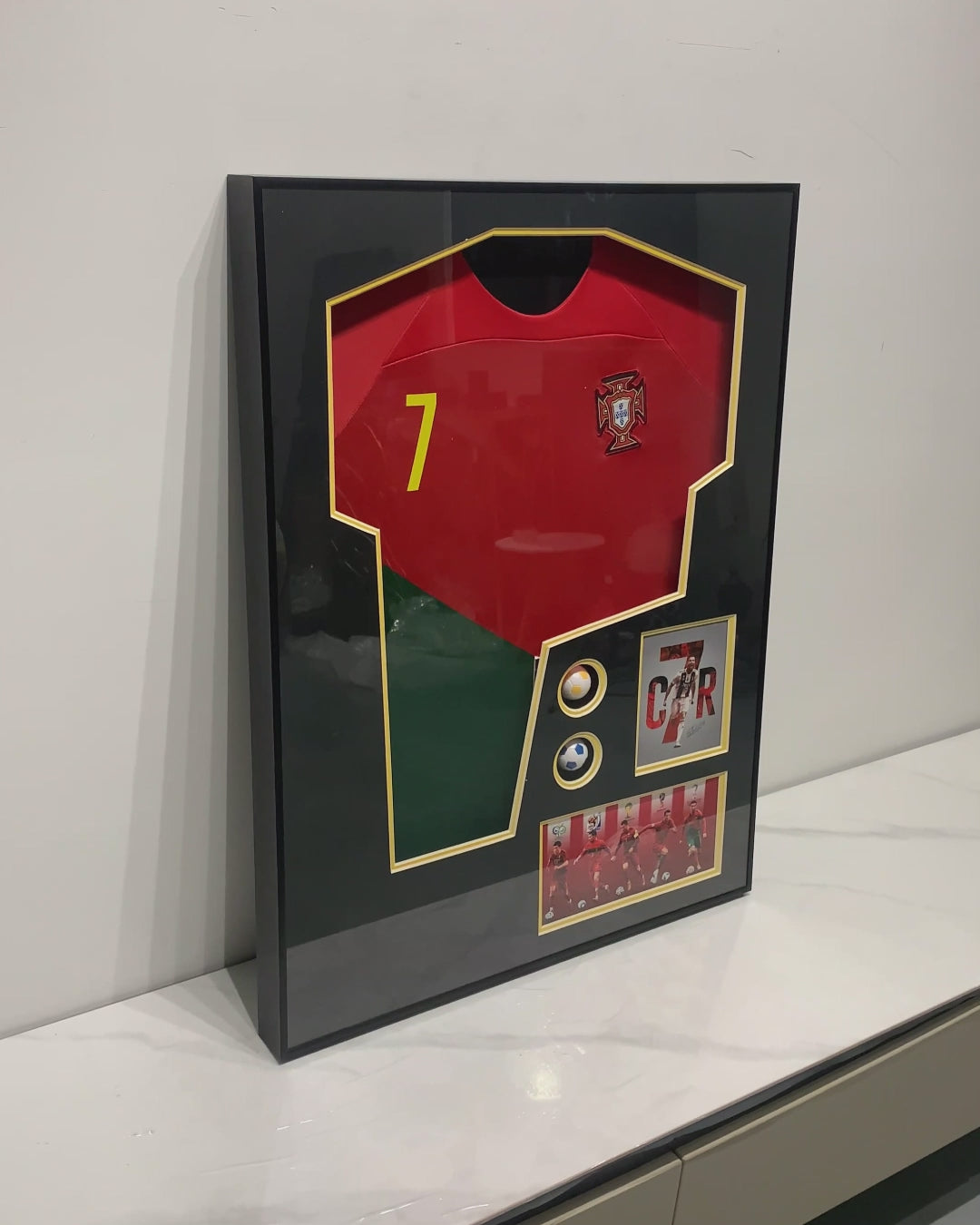 Cristiano Ronaldo Portugal Pop Art Shadow Box