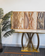 Rhythms of Texture Crystal Glass Wall Paintings abstract - Set Of 3