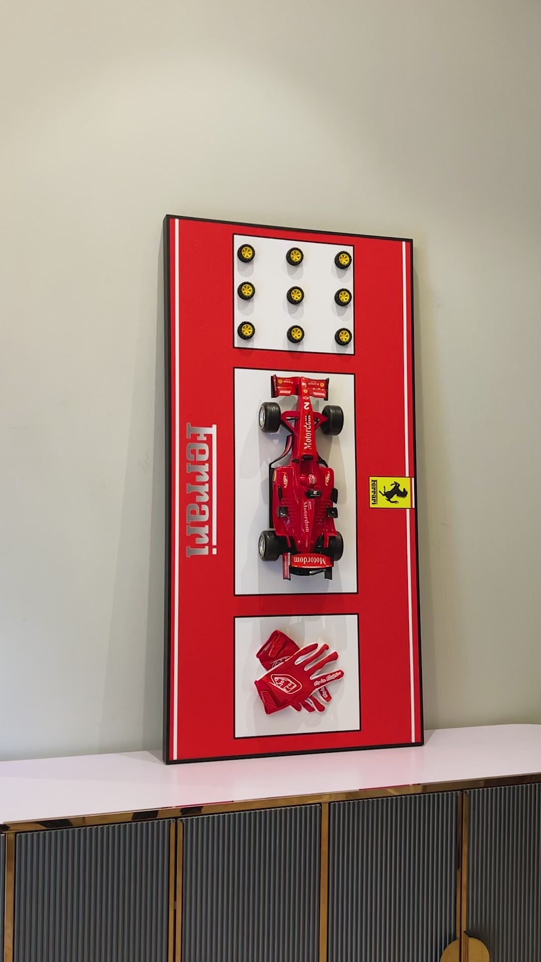 Ferrari Speed Pop Art Shadow Box Wall Decoration Piece