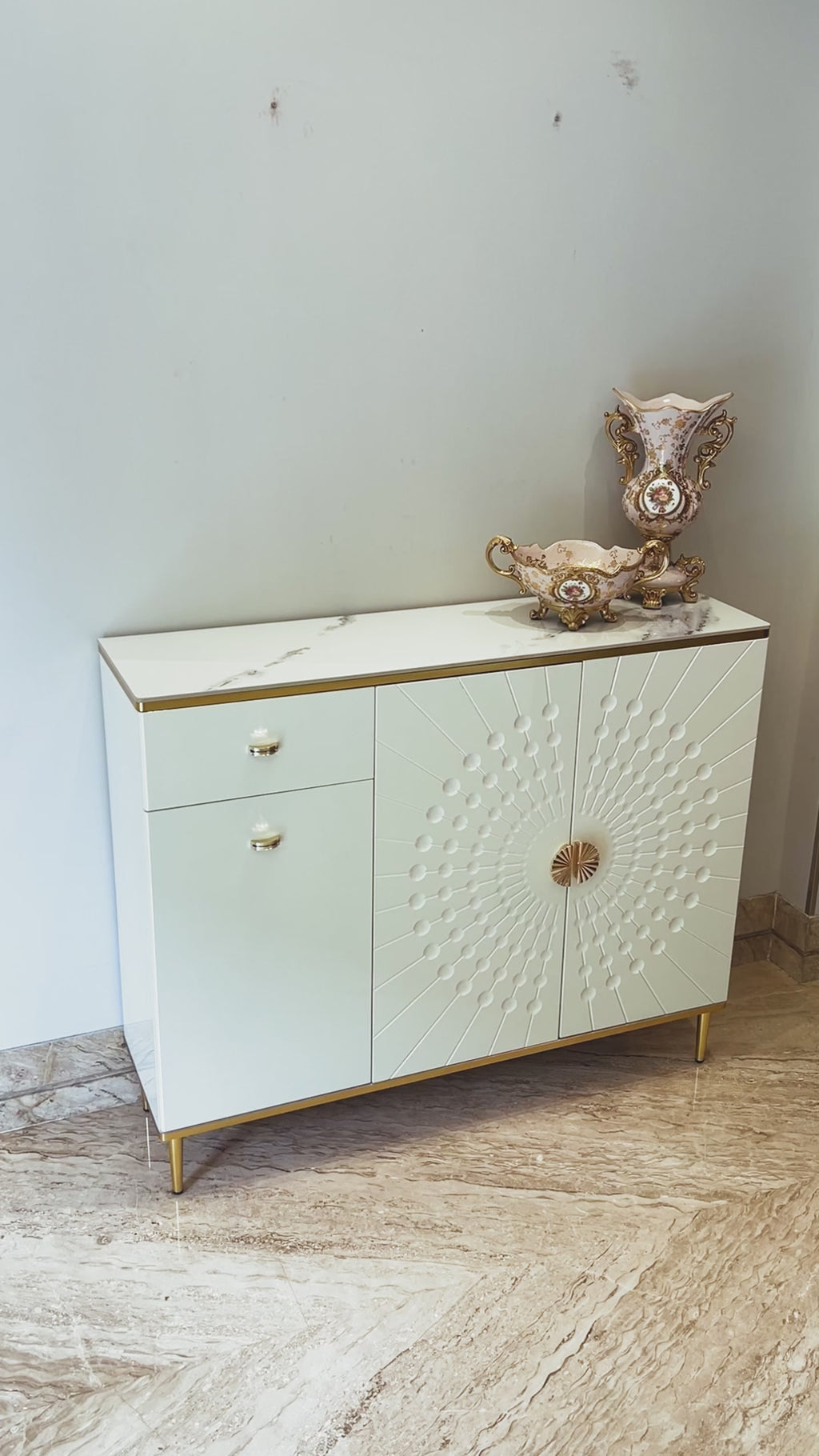 Cosmic Echo Wooden Console Table With Storage For Home & Crockery Storage Cabinet / Crockery Unit