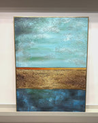 Abstract Tapestry Handpainted Wall Paintings For Living Room (With outer Floater Frame) (48 x 36 Inches)