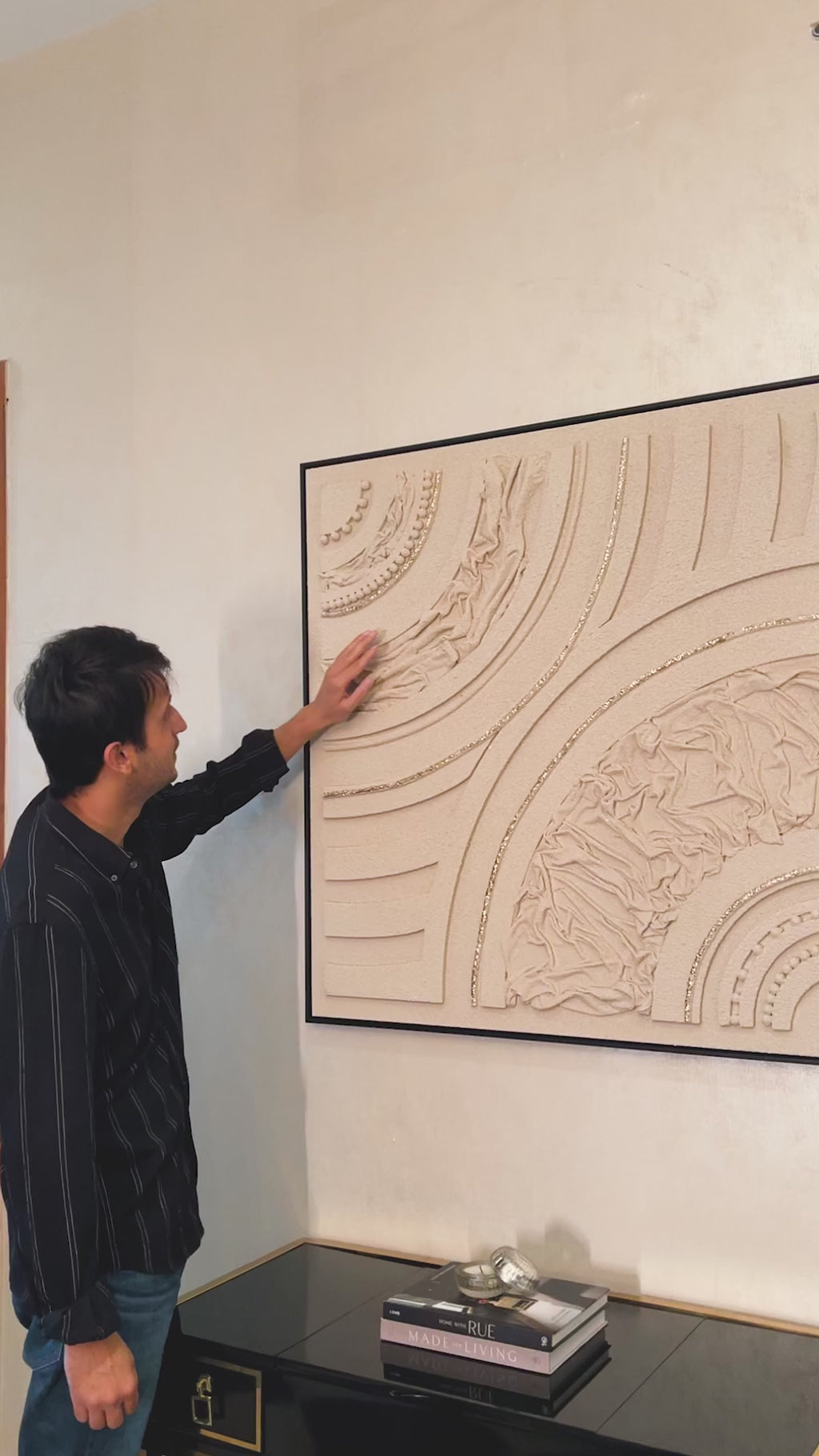 Ivory Horizons Modern Wall Art (40 x 40 Inches)