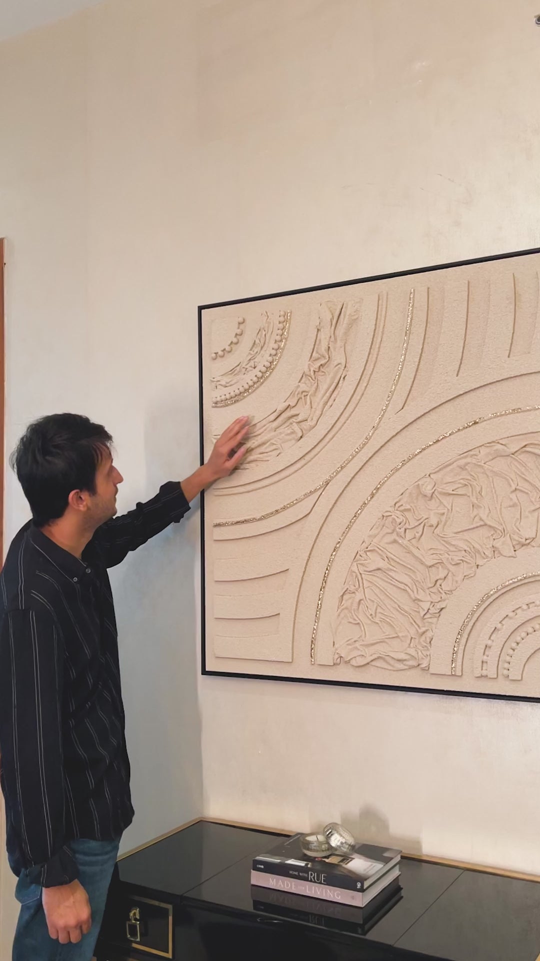 Ivory Horizons Modern Wall Art (40 x 40 Inches)