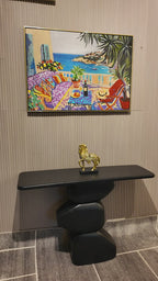 Sculpted Stoneform Console Table For Home and Item for Home Decoration Item