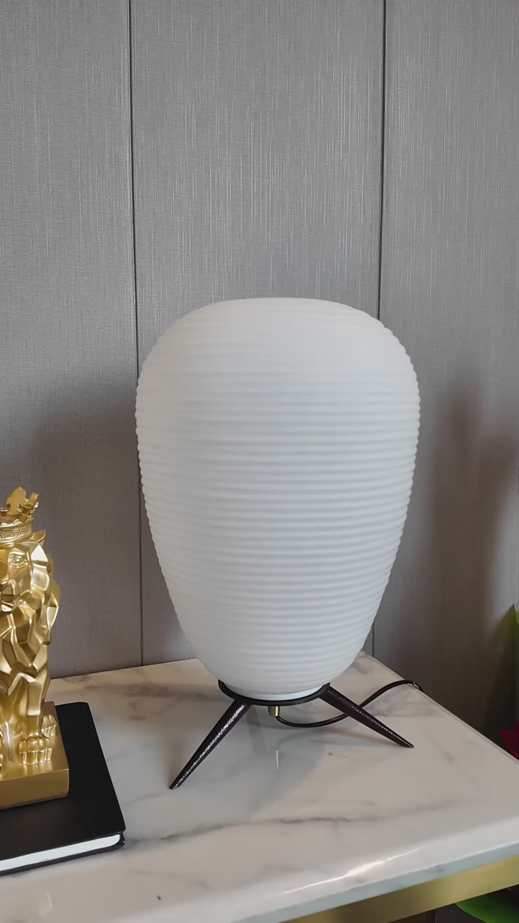 Zen Cocoon Designer Table Lamp for Home & Home Decoration Items - Oval (Italian Designer Collection)
