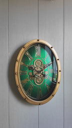 Meridian Time Luxury Designer Silent Movement Wall Clocks for the Home With Moving Gear Mechanism Buy Wall Clock Online (Steel Body)