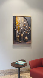 Opulent Vase Harmony Crystal Glass Decorative Wall painting Art