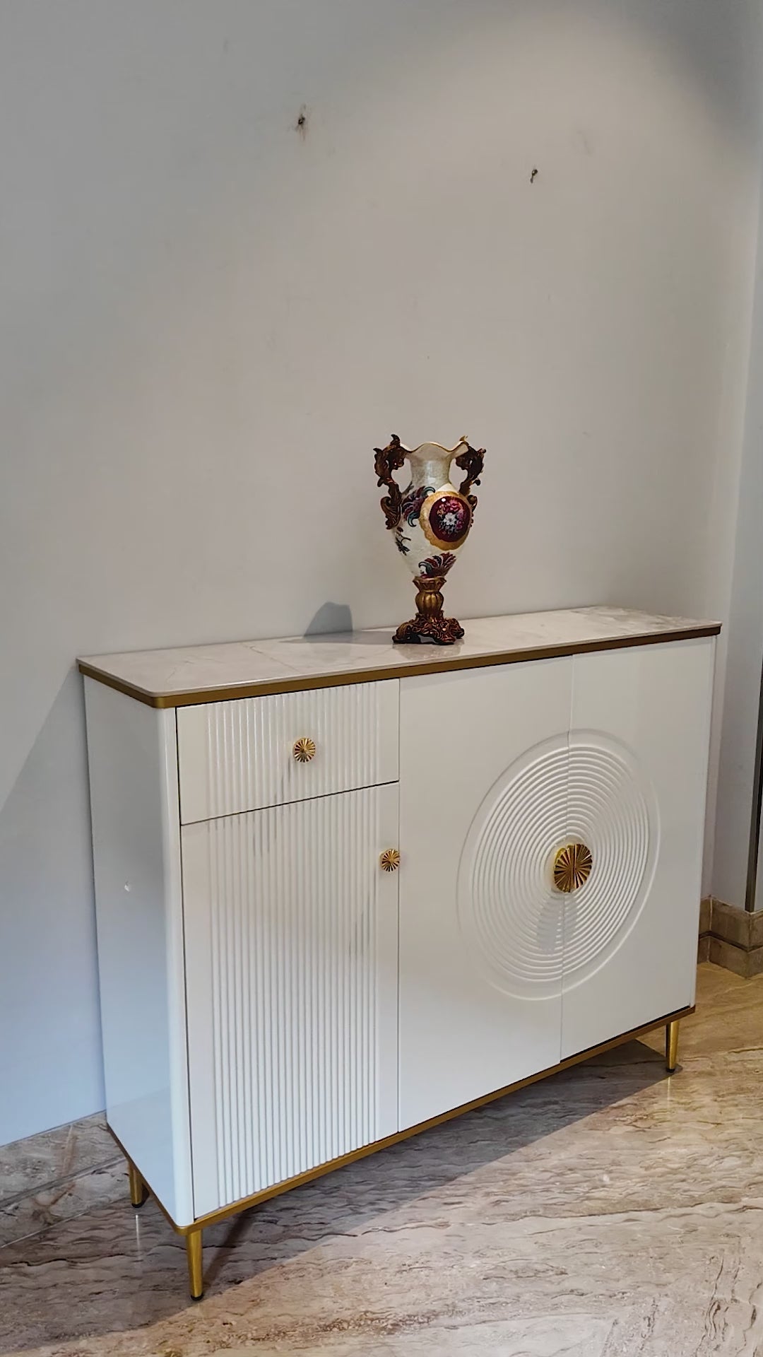 Luna Haven Storage Cabinet and Console Table For Home & Crockery Storage Cabinet / Crockery Unit