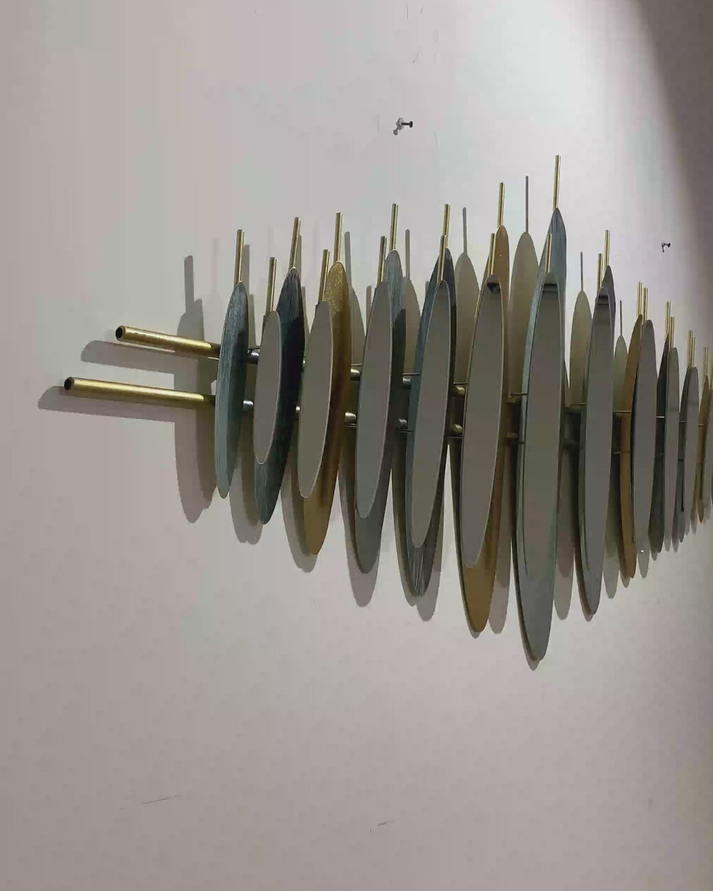 Sculptural Wave Metal Wall Art Panel
