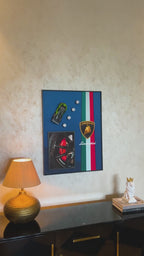 Lamborghini Legacy Pop Art Shadow Box