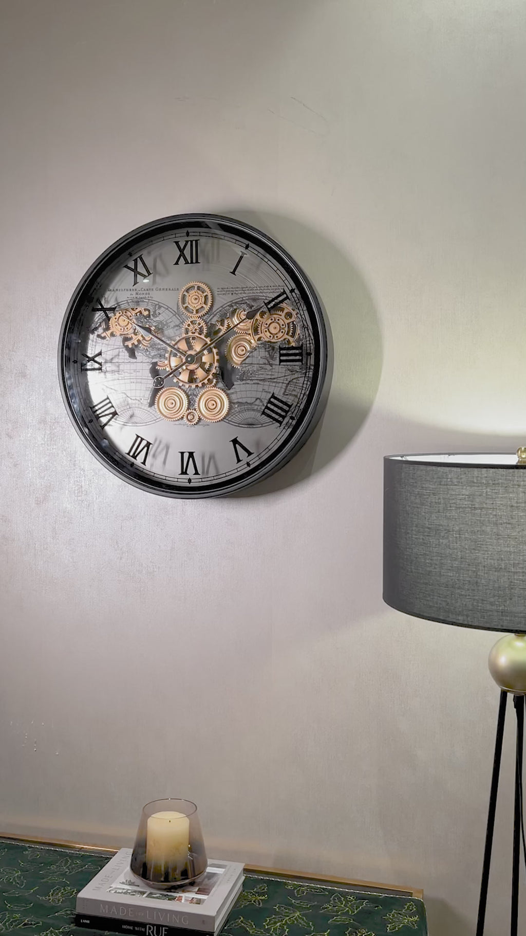 Moment Maker Luxury Designer Wall Clock With Moving Gear Mechanism Buy Wall Clock Online - Medium (Steel Body)