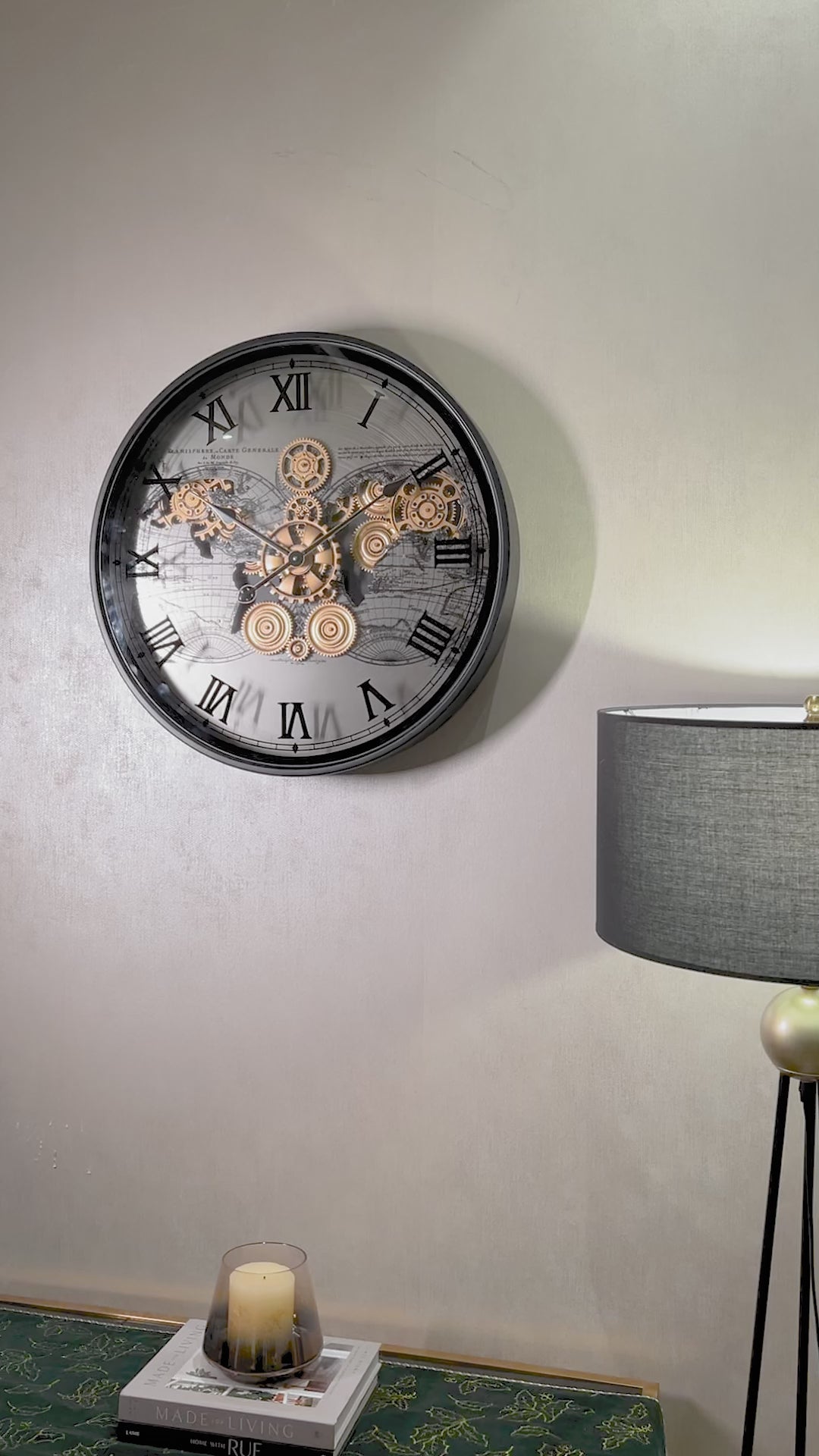 Moment Maker Luxury Designer Wall Clock With Moving Gear Mechanism Buy Wall Clock Online - Medium (Steel Body)
