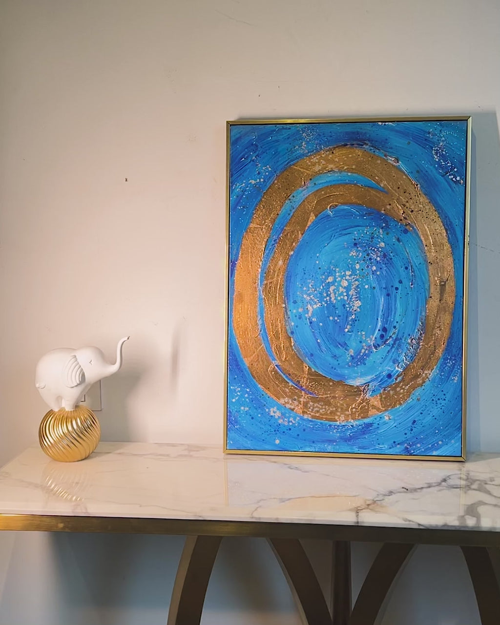 Marvel of Charisma 100% Hand Painted Wall Decor Paintings for Home (With outer Floater Frame) (28 x 20 Inches)
