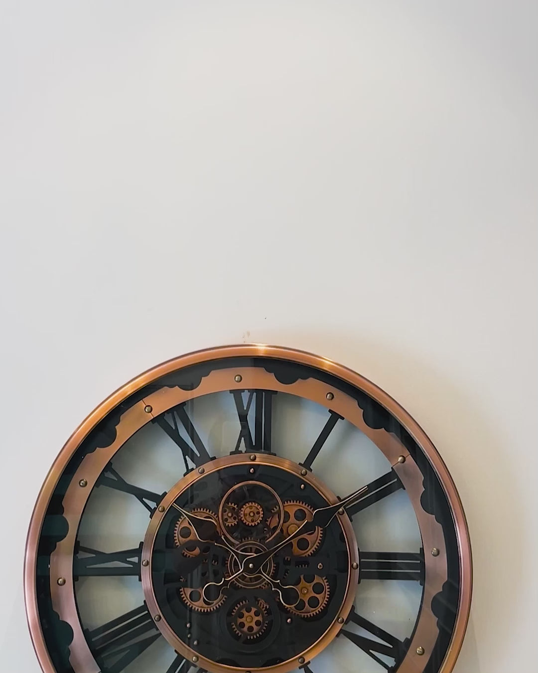 Velvet Time Luxury Designer Wall clocks for the Home With Moving Gear Mechanism Buy Wall Clock Online (Steel Body)