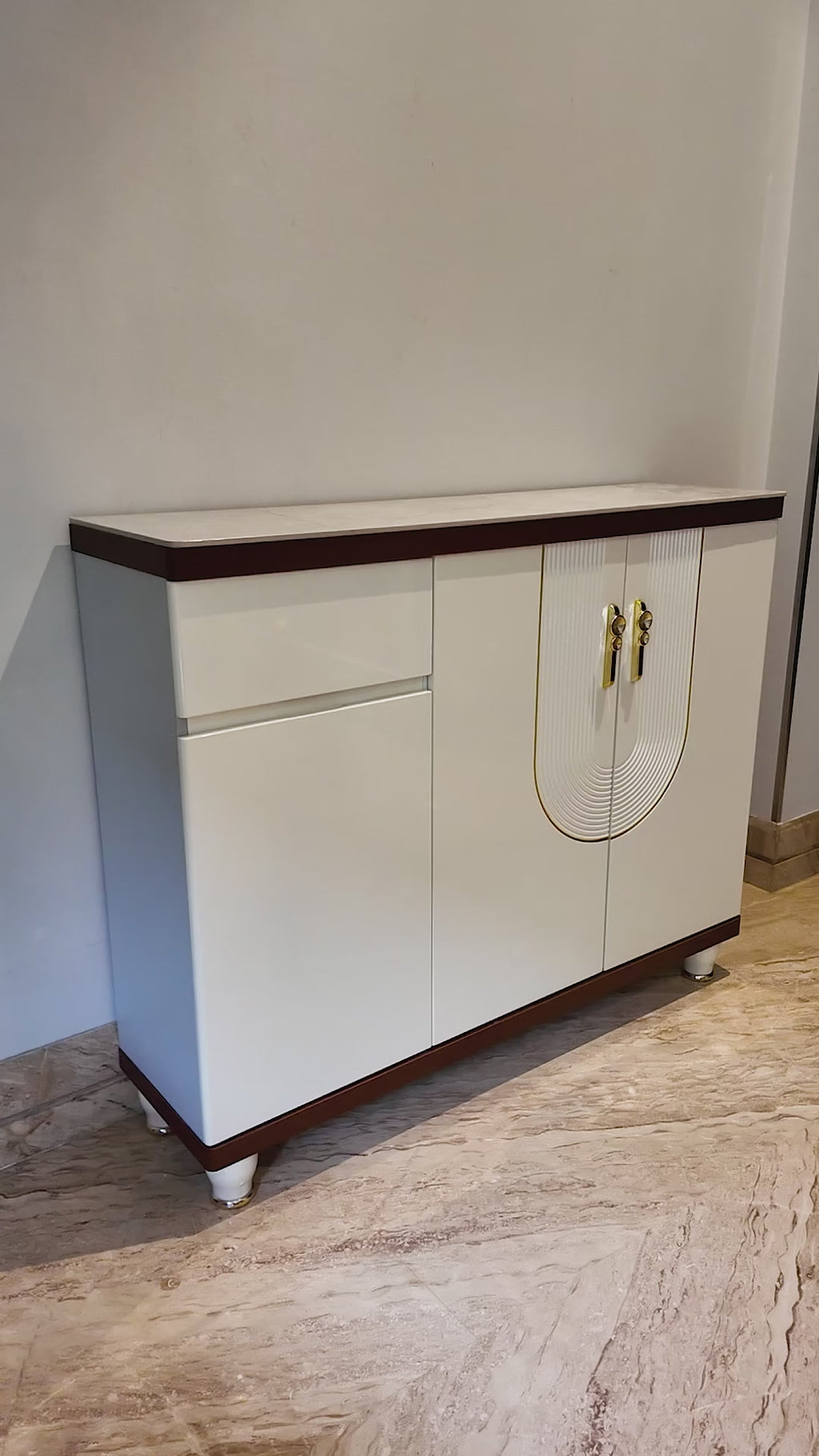 Elm Grace Storage Cabinet and Console Table For Home & Crockery Storage Cabinet / Crockery Unit