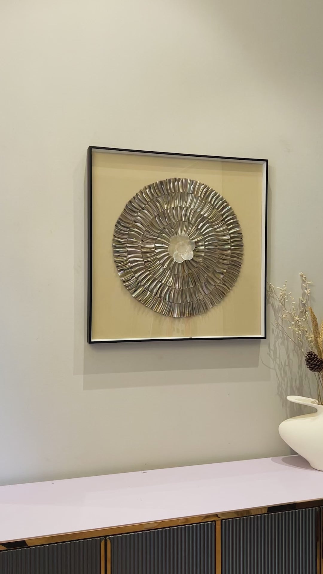 Oceanic Shell Shadow Box for Wall Decoration