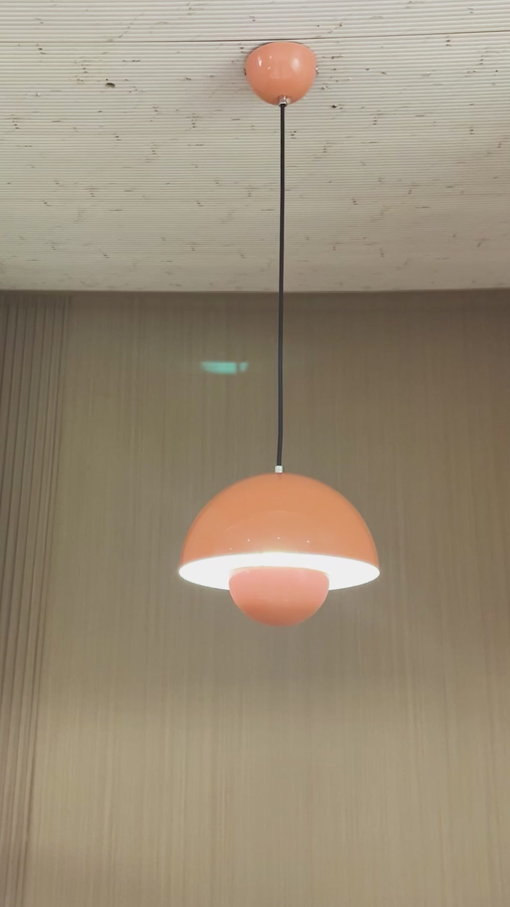 Vibe Dome Pendant Light For Home & Item for Home Decoration  - Peach