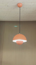 Vibe Dome Pendant Light For Home & Item for Home Decoration  - Peach